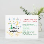 Sterren, Maan, Snowflakes en Zuurkerst, ZPR Kaart (Staand voorkant)