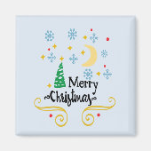 Sterren, Maan, Snowflakes en Zuurkerst, ZSSG Magneet (Voorkant)