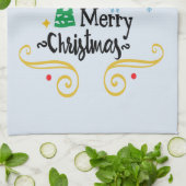 Sterren, Maan, Snowflakes en Zuurkerst, ZSSG Theedoek (Gevouwen)