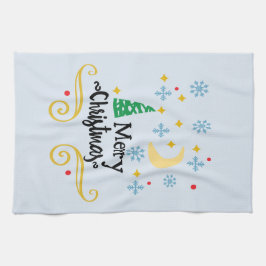 Sterren, Maan, Snowflakes en Zuurkerst, ZSSG Theedoek