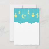 Sterren Maan & Wolken Baby Shower bedankkaart (Achterkant)