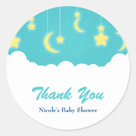 Sterren Maan & Wolken Baby Shower Favor Stickers