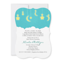 Sterren Maan & Wolken Baby Shower Uitnodigingen
