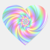 Sterren Meisje Roze Draai Hart Stickers (Voorkant)