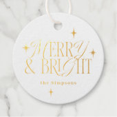  Sterren Merry & Bright Bedankjes Labels (Voorkant)