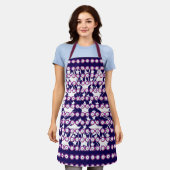Sterren Met Bril Dk Blauw   Schort (Gedragen)