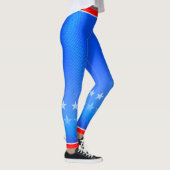 Sterren met Jouw naam op Bright Blue Leggings (Rechts)