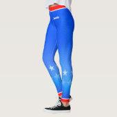 Sterren met Jouw naam op Bright Blue Leggings (Links)