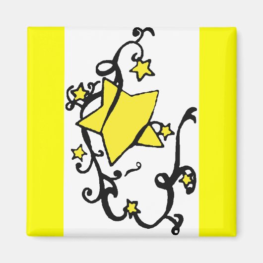 Sterren met linten magneet (Voorkant)