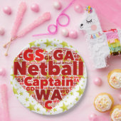 Sterren met netball Party Papieren Bordje (Feest)