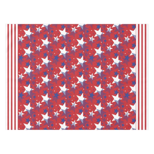 Sterren met strips en Stippen Tafelkleed (Voorkant (Horizontaal))