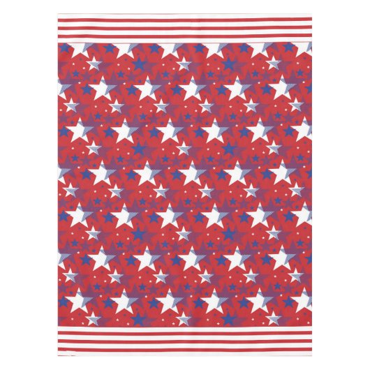 Sterren met strips en Stippen Tafelkleed (Voorkant)