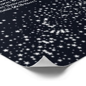 Sterren met volle maan en sterren poster (Hoek)