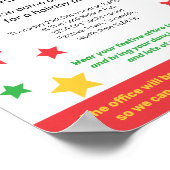 Sterren met vrolijk kerstfeest poster (Hoek)