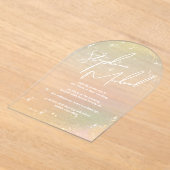 Sterren Moderne bruiloft acryl uitnodiging (Laagn)