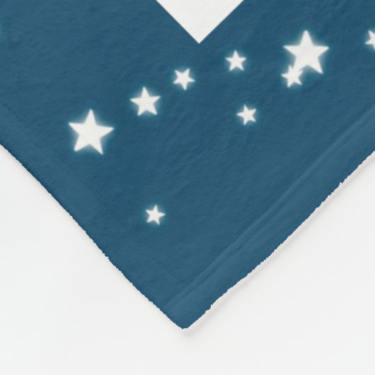 Sterren monogram fleece deken (Hoek)
