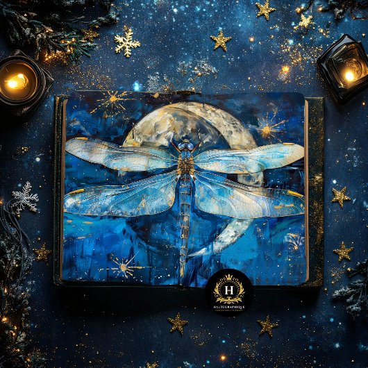 Sterren Moon Blue Dragonfly  Decoupage Tissuepapier
