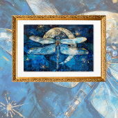 Sterren Moon Blue Dragonfly  Decoupage Tissuepapier