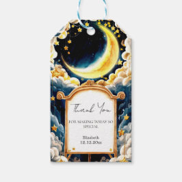 Sterren Moon Celestial Baby shower Cadeaulabel