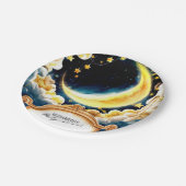 Sterren Moon Celestial Baby shower Papieren Bordje (Gekanteld)