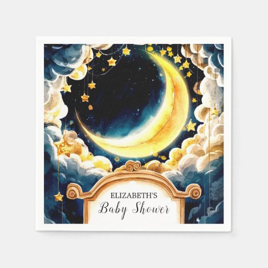 Sterren Moon Celestial Baby shower Servet (Voorkant)