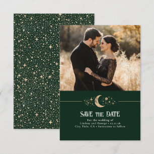 Sterren Moon Celestial Bewaar de datumfoto Save The Date