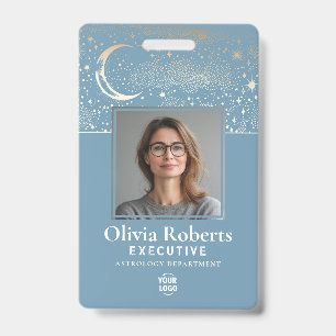 Sterren Moon Celestial Night ID Bedrijfsbeveiligin Badge