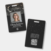 Sterren Moon Celestial Night ID Bedrijfsbeveiligin Badge (Voor- en achterkant)