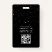 Sterren Moon Celestial Night ID Bedrijfsbeveiligin Badge (Achterkant)