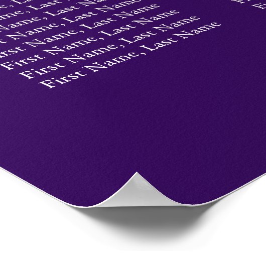 Sterren Moon Celestial Paarse bruiloft Zitting Gra Poster (Hoek)