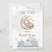 Sterren Moon Clouds Little Sheep Baby shower Kaart (Voorkant)