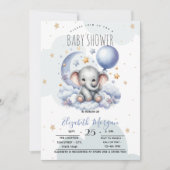 Sterren Moon Clouds Teddy Bear Baby shower Kaart (Voorkant)