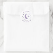 Sterren Moon Lavender Baby shower Favor Tags Ronde Sticker (Tas)