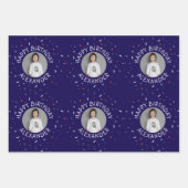 Sterren Moon Sun Wrapping Paper Flat Sheet Set van (Voorkant 2)