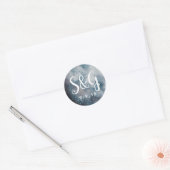 Sterren Moonlit Nacht Monogram Bruiloft Sticker (Envelop)