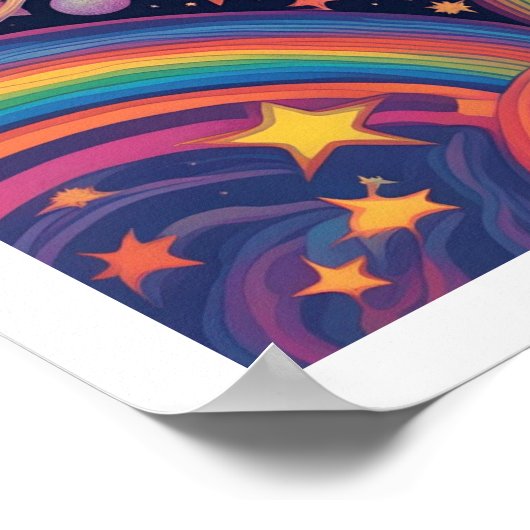Sterren Moons & Regenbogen Poster (Hoek)