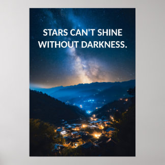 Sterren Motivatie Quote Poster