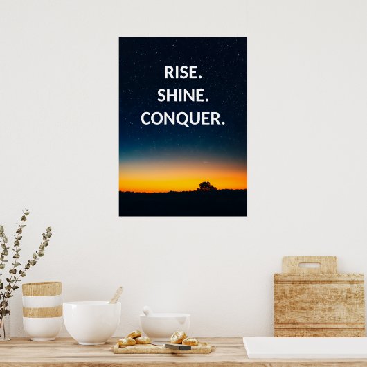 Sterren Motivatie quotes Poster (Keuken)