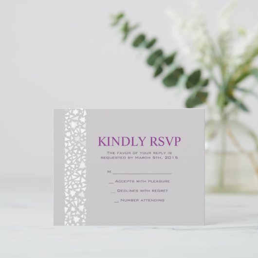 STERREN MUUR Joodse Trouw Uitnodiging Reactie (Staand voorkant)