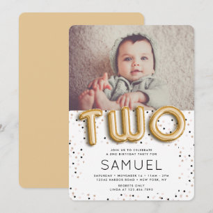 Sterren n Gold Foil ballon Type 2e verjaardag Kaart