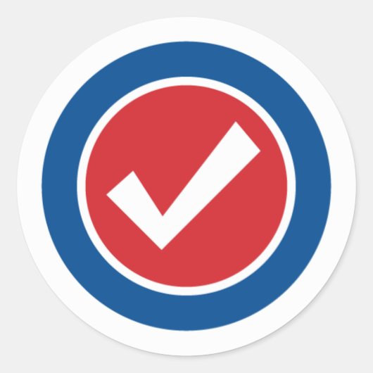 Sterren n Strepen 32 - Cirkel Ronde Sticker (Voorkant)