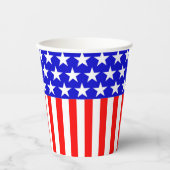 Sterren N Stripes Red White Blue Papieren Bekers (Voorkant)