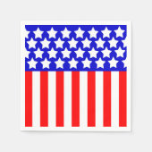 Sterren N Stripes Red White Blue Servet (Voorkant)