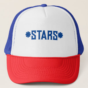 Sterren Naam Tekst Mooie Rood/Wit/Blauwe Kleur Trucker Pet