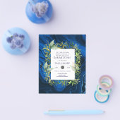 Sterren Nacht Blauwe Bar Mitswa Uitnodigingen Flyer (Enkel)