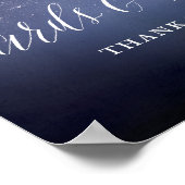 Sterren Nacht Celestial Bruiloft Kaarten en Gesche Poster (Hoek)