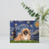 Sterren Nacht - Pekingees 1 Briefkaart (Staand voorkant)