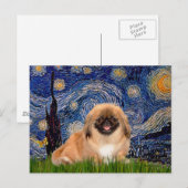 Sterren Nacht - Pekingees 1 Briefkaart (Voorkant / Achterkant)