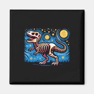 Sterren Nacht Skelet Dinosaurus T Rex Jongens Kind Magneet