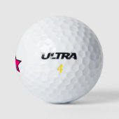 Sterren Neon roze groen blauw Golfballen (Logo)